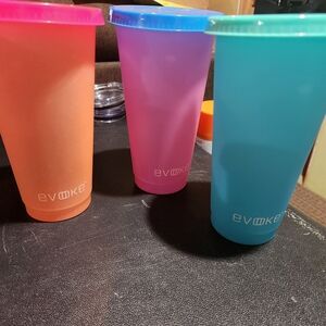 Colorful Water Bottles Set - Orange, Pink, Blue